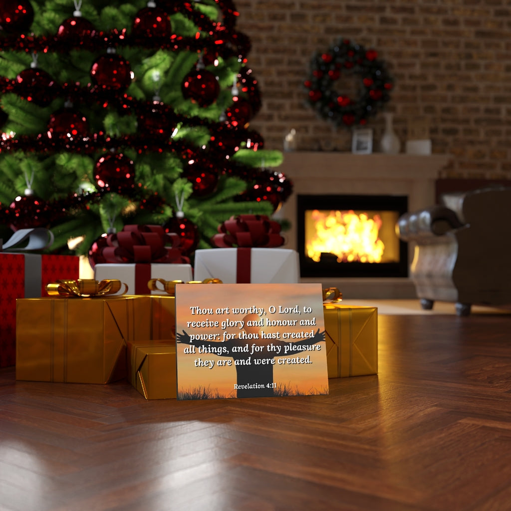 Scripture Walls Worthy Revelation 4:11 Bible Verse Canvas Christian Wall Art Ready to Hang Unframed-Express Your Love Gifts