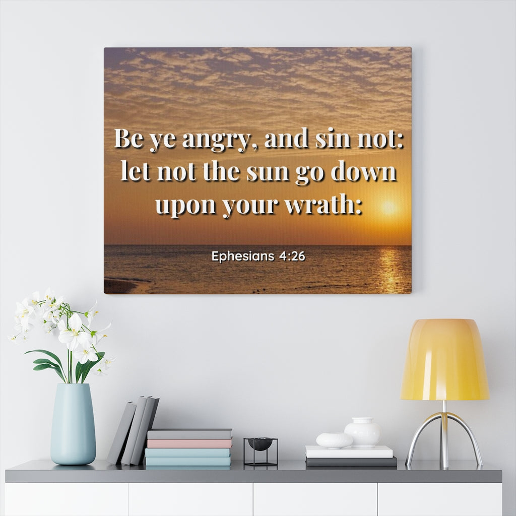 Scripture Walls Wrath Ephesians 4:26 Bible Verse Canvas Christian Wall Art Ready to Hang Unframed-Express Your Love Gifts