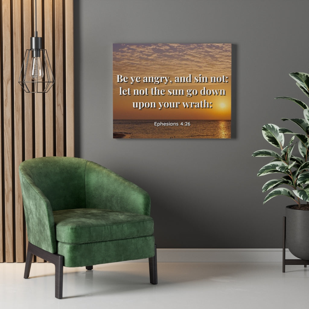 Scripture Walls Wrath Ephesians 4:26 Bible Verse Canvas Christian Wall Art Ready to Hang Unframed-Express Your Love Gifts