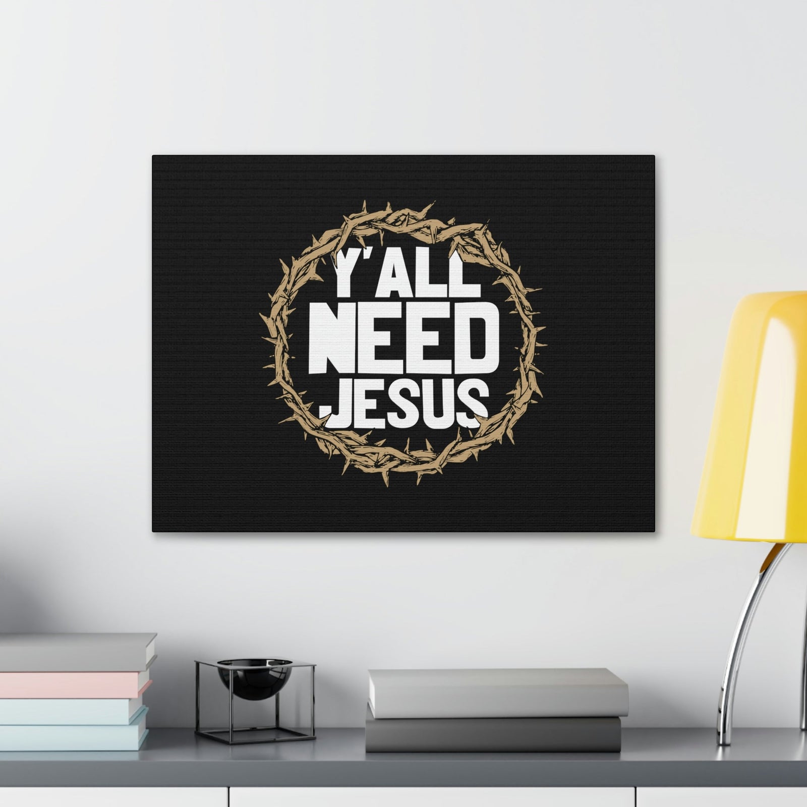 Scripture Walls Y'all Need Jesus John 4:14 Christian Wall Art Bible Verse Print Ready to Hang Unframed-Express Your Love Gifts