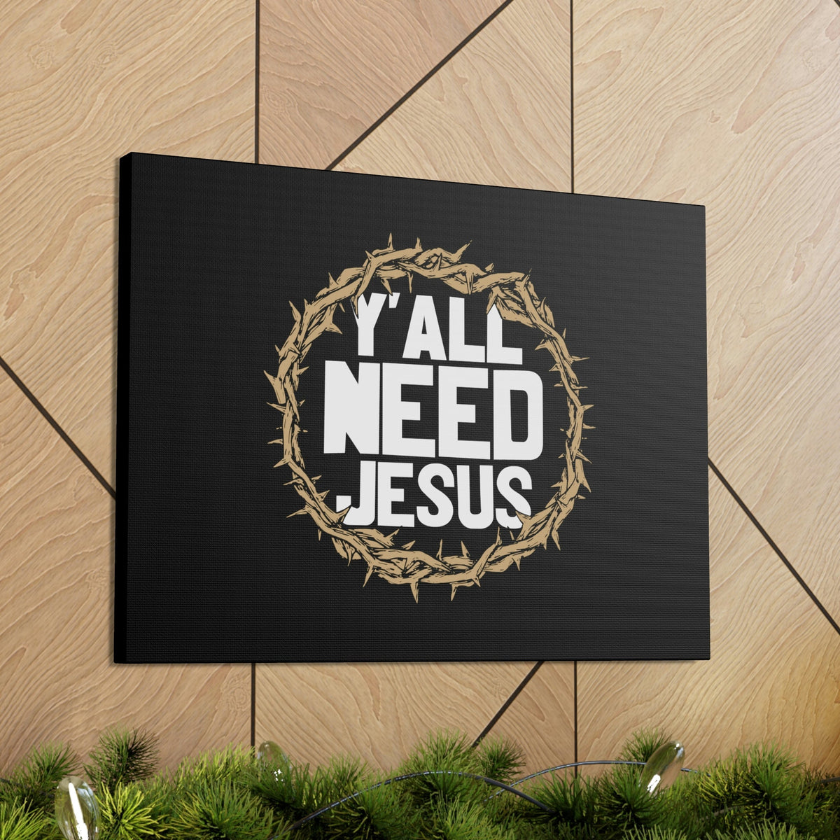 Scripture Walls Y'all Need Jesus John 4:14 Christian Wall Art Bible Verse Print Ready to Hang Unframed-Express Your Love Gifts