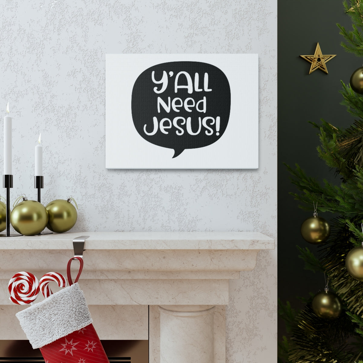 Scripture Walls Y'all Need Jesus Psalm 37:4 Christian Wall Art Print Ready to Hang Unframed-Express Your Love Gifts