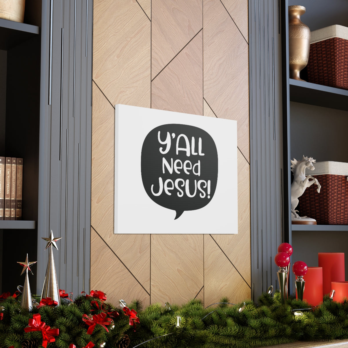 Scripture Walls Y'all Need Jesus Psalm 37:4 Christian Wall Art Print Ready to Hang Unframed-Express Your Love Gifts