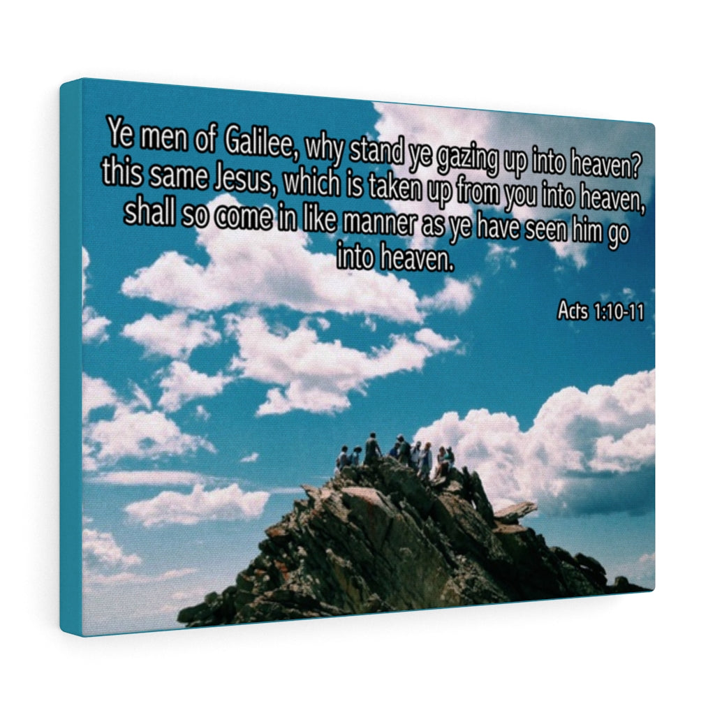 Scripture Walls Ye Men of Galilee Acts 1:10-11 Bible Verse Canvas Christian Wall Art Ready to Hang Unframed-Express Your Love Gifts