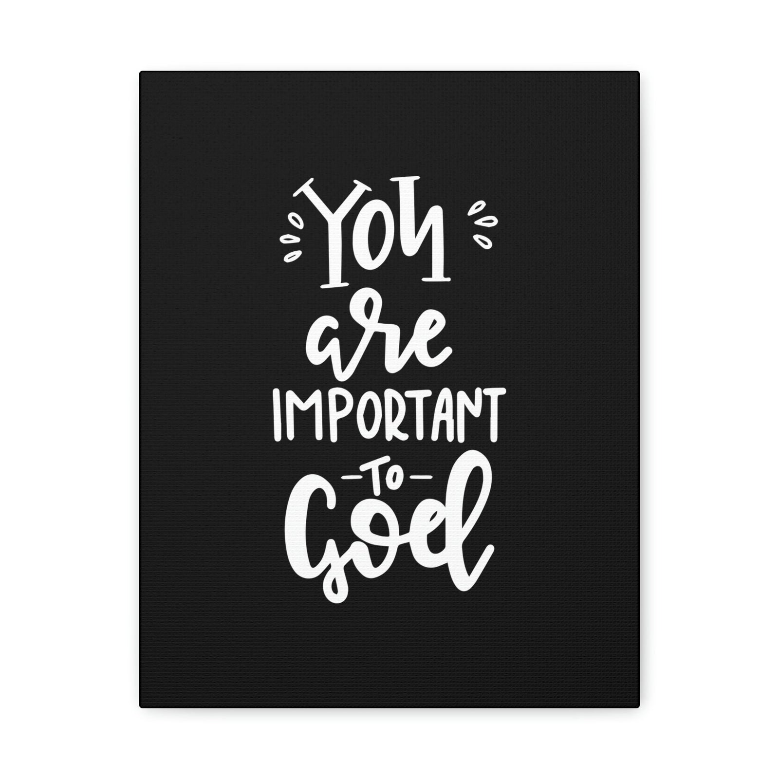Scripture Walls You Are Important To God 1 Peter 5:7 Black Christian Wall Art Bible Verse Print Ready to Hang Unframed-Express Your Love Gifts