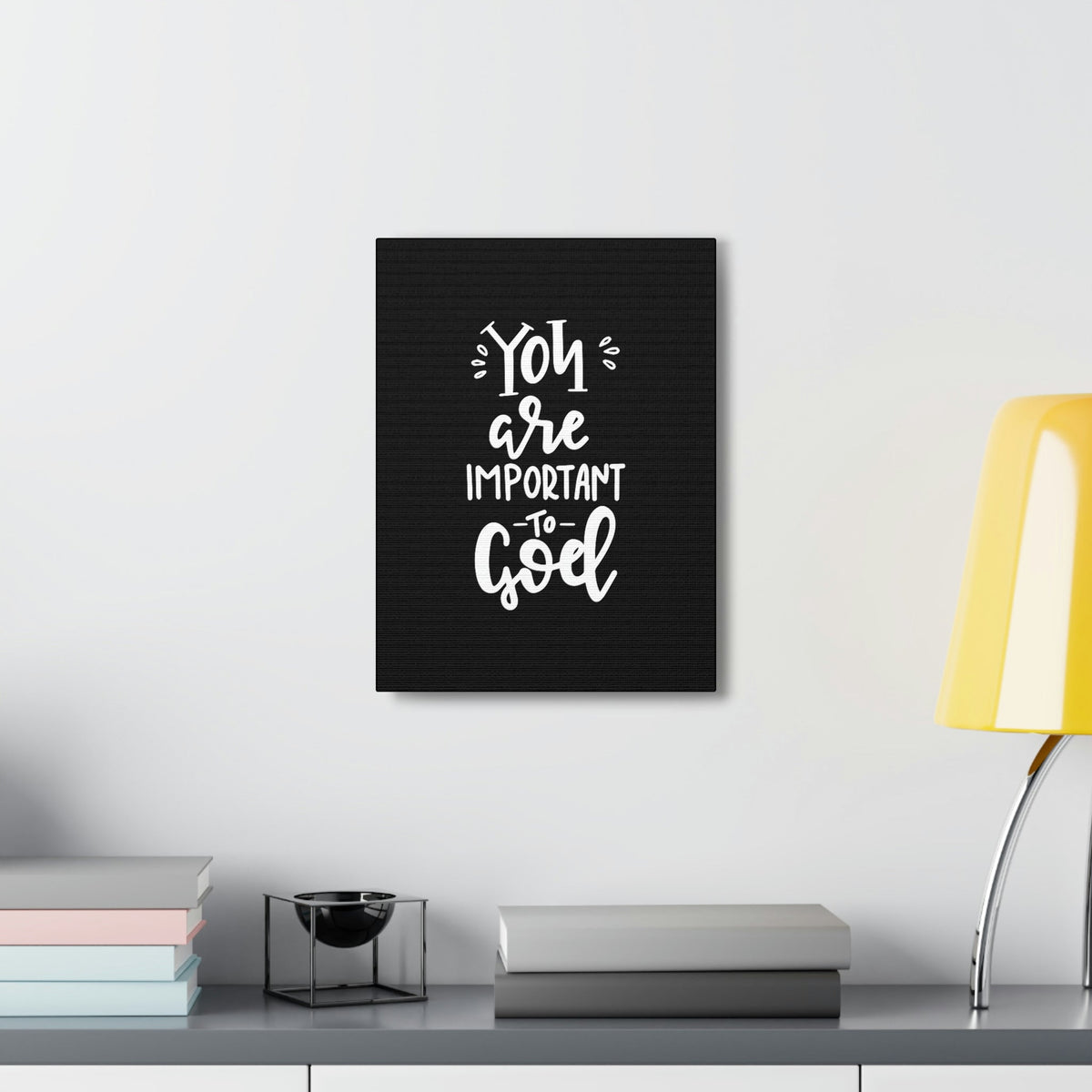 Scripture Walls You Are Important To God 1 Peter 5:7 Black Christian Wall Art Bible Verse Print Ready to Hang Unframed-Express Your Love Gifts