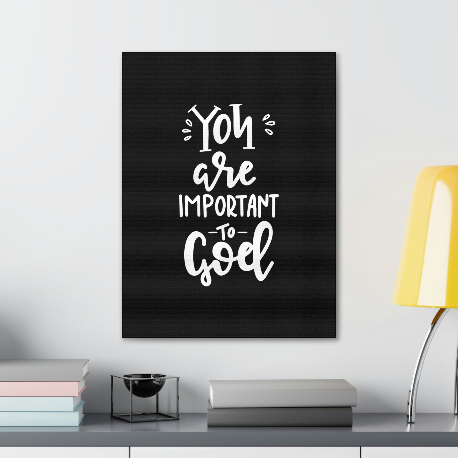 Scripture Walls You Are Important To God 1 Peter 5:7 Black Christian Wall Art Bible Verse Print Ready to Hang Unframed-Express Your Love Gifts