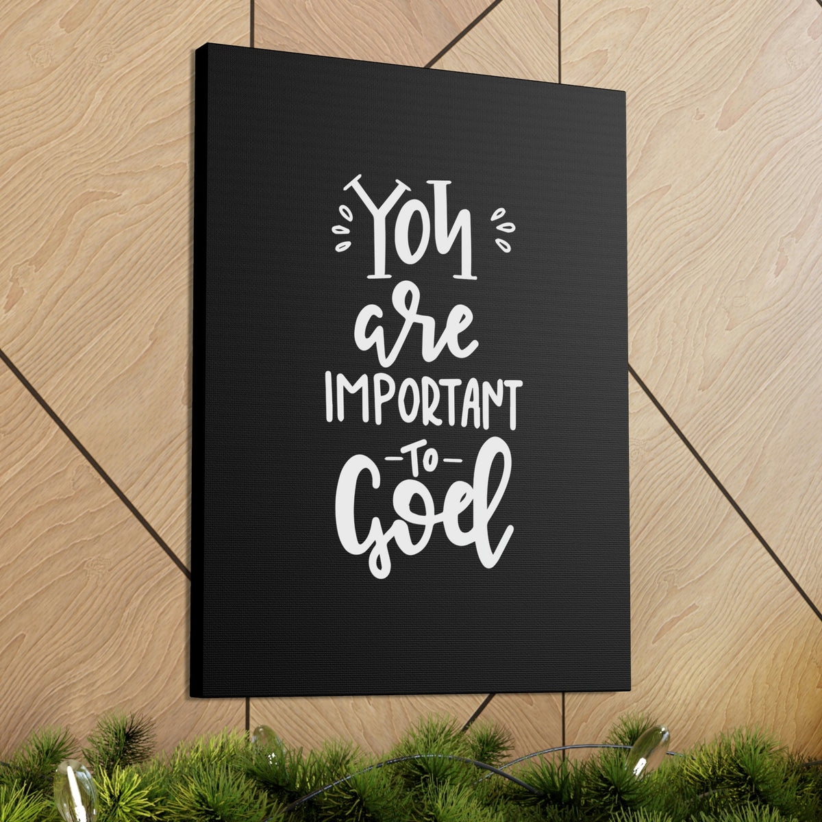 Scripture Walls You Are Important To God 1 Peter 5:7 Black Christian Wall Art Bible Verse Print Ready to Hang Unframed-Express Your Love Gifts