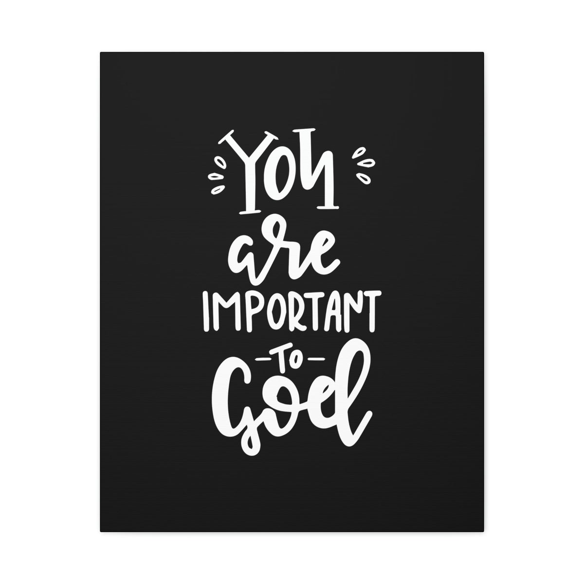 Scripture Walls You Are Important To God 1 Peter 5:7 Black Christian Wall Art Bible Verse Print Ready to Hang Unframed-Express Your Love Gifts