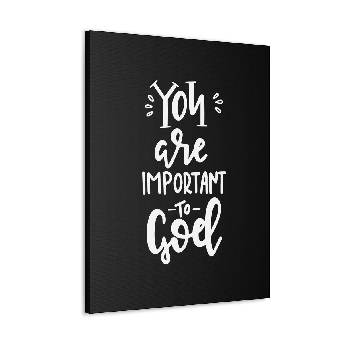 Scripture Walls You Are Important To God 1 Peter 5:7 Black Christian Wall Art Bible Verse Print Ready to Hang Unframed-Express Your Love Gifts