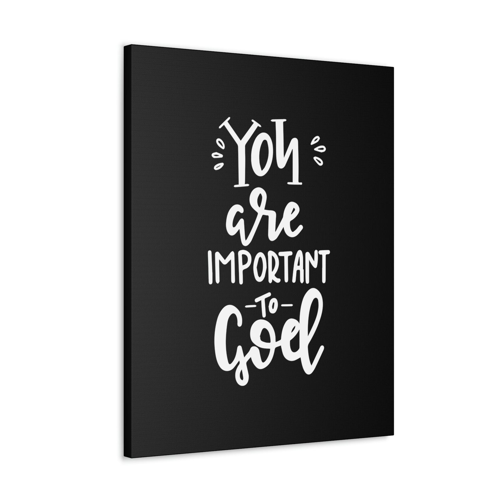 Scripture Walls You Are Important To God 1 Peter 5:7 Black Christian Wall Art Bible Verse Print Ready to Hang Unframed-Express Your Love Gifts