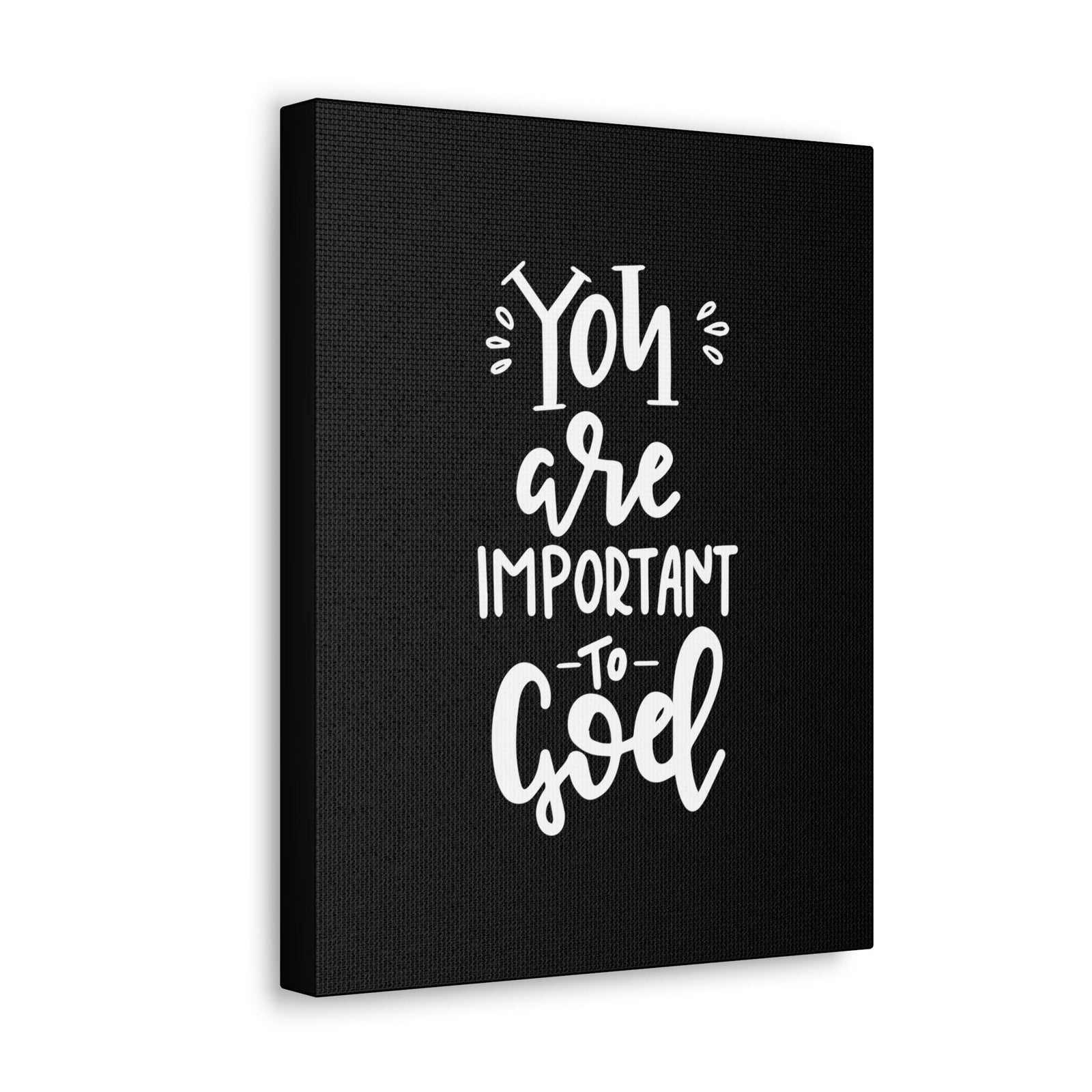 Scripture Walls You Are Important To God 1 Peter 5:7 Black Christian Wall Art Bible Verse Print Ready to Hang Unframed-Express Your Love Gifts