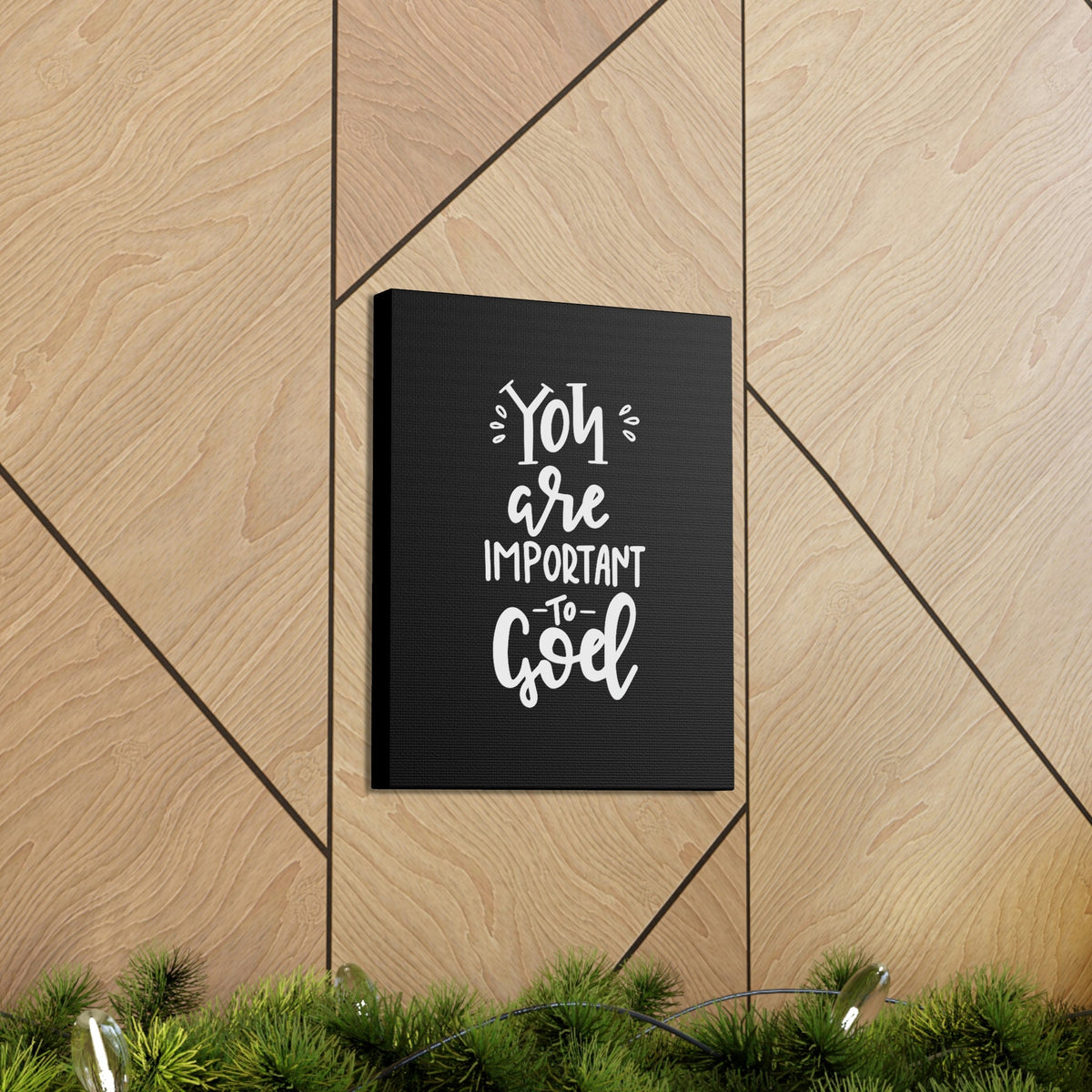 Scripture Walls You Are Important To God 1 Peter 5:7 Black Christian Wall Art Bible Verse Print Ready to Hang Unframed-Express Your Love Gifts