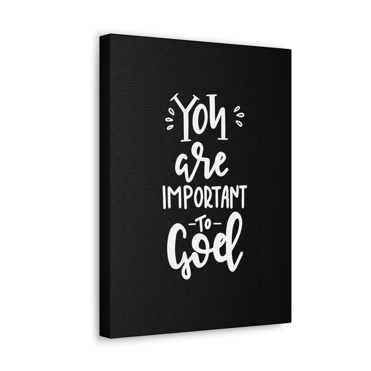 Scripture Walls You Are Important To God 1 Peter 5:7 Black Christian Wall Art Bible Verse Print Ready to Hang Unframed-Express Your Love Gifts