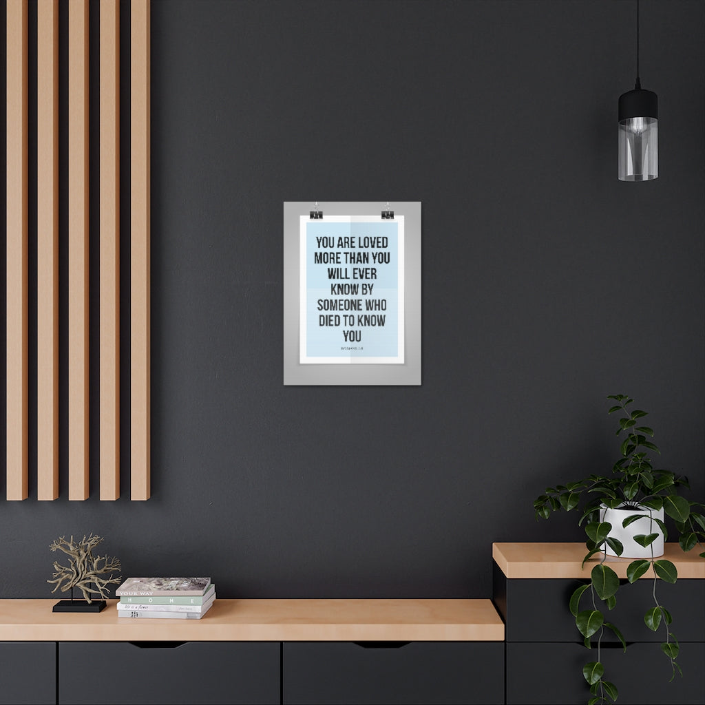 Scripture Walls You Are Loved Romans 5:8 Christian Wall Art Bible Verse Print Ready To Hang Unframed-Express Your Love Gifts