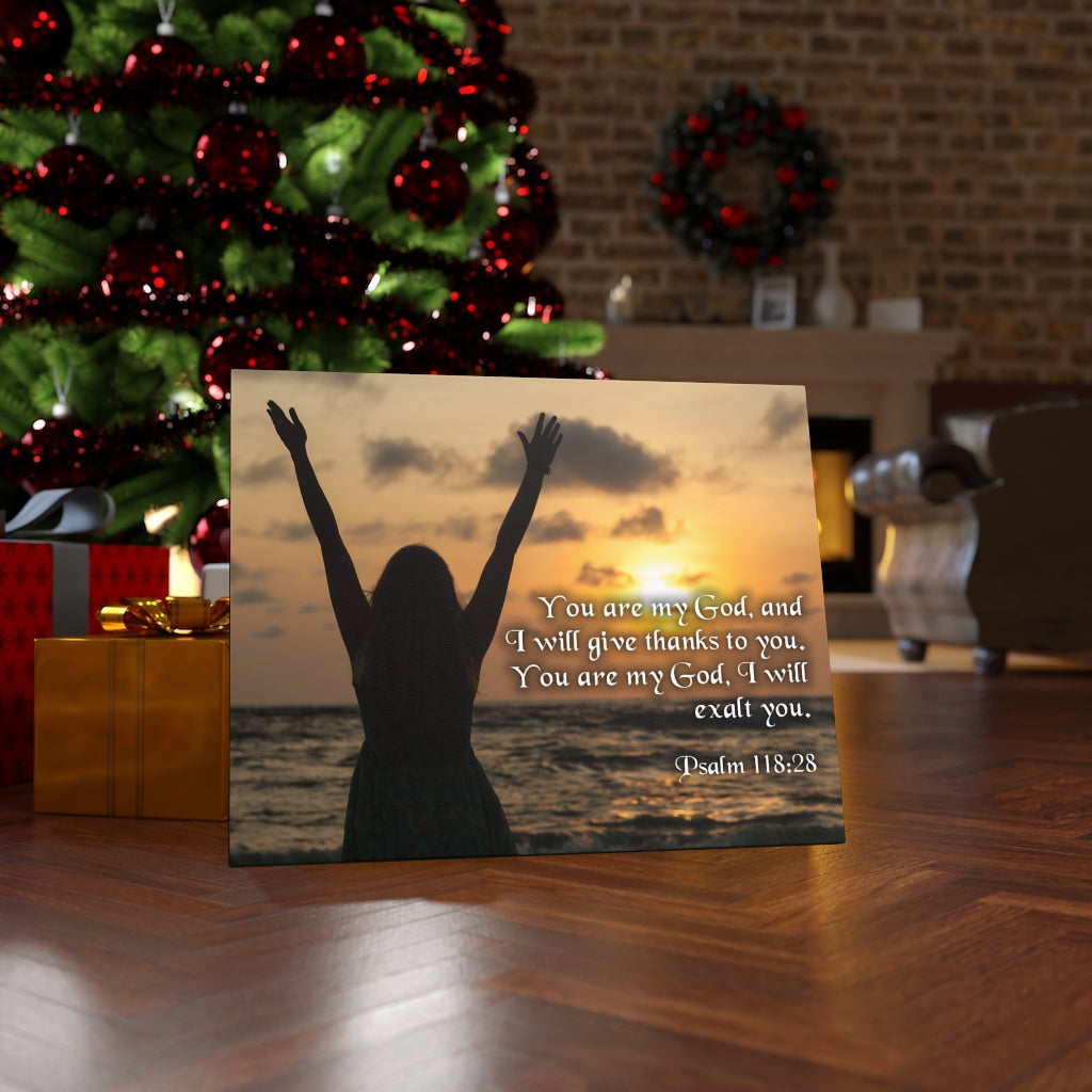 Scripture Walls You Are My God Psalm 118:28 Bible Verse Canvas Christian Wall Art Ready to Hang Unframed-Express Your Love Gifts