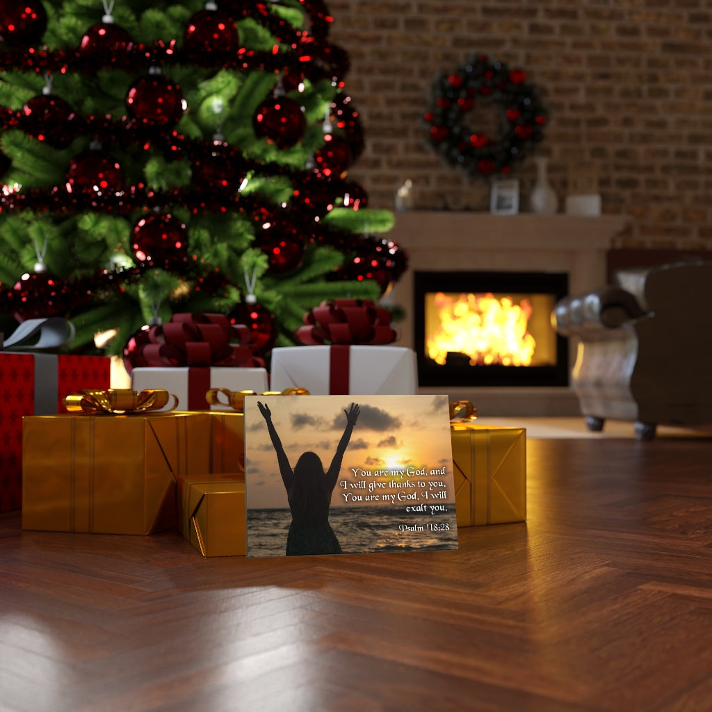 Scripture Walls You Are My God Psalm 118:28 Bible Verse Canvas Christian Wall Art Ready to Hang Unframed-Express Your Love Gifts