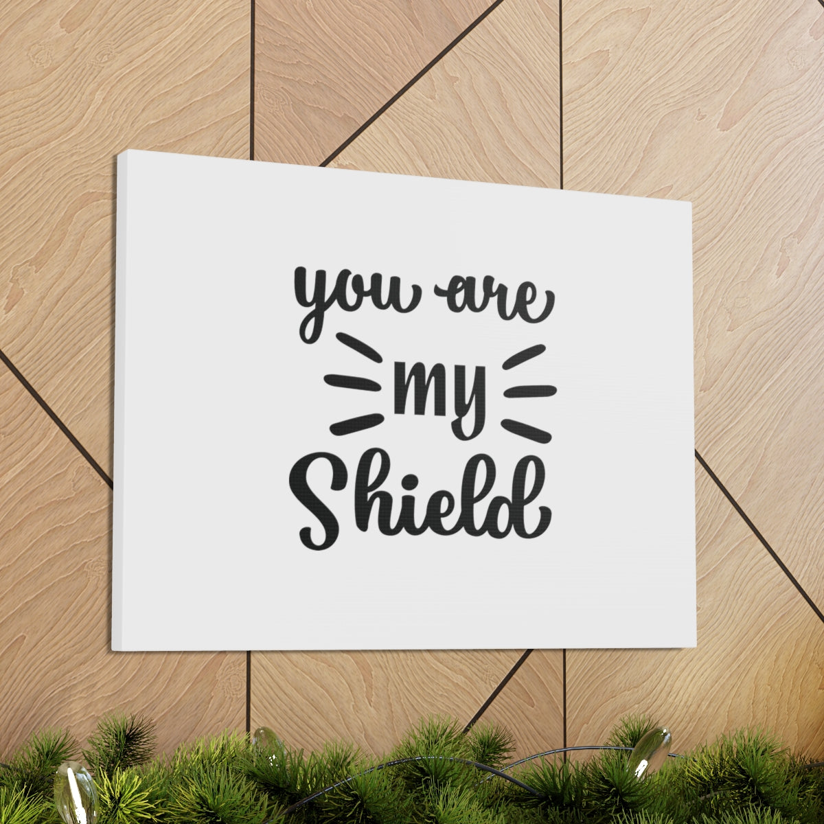 Scripture Walls You Are My Shield Psalm 3:3 Christian Wall Art Bible Verse Print Ready to Hang Unframed-Express Your Love Gifts