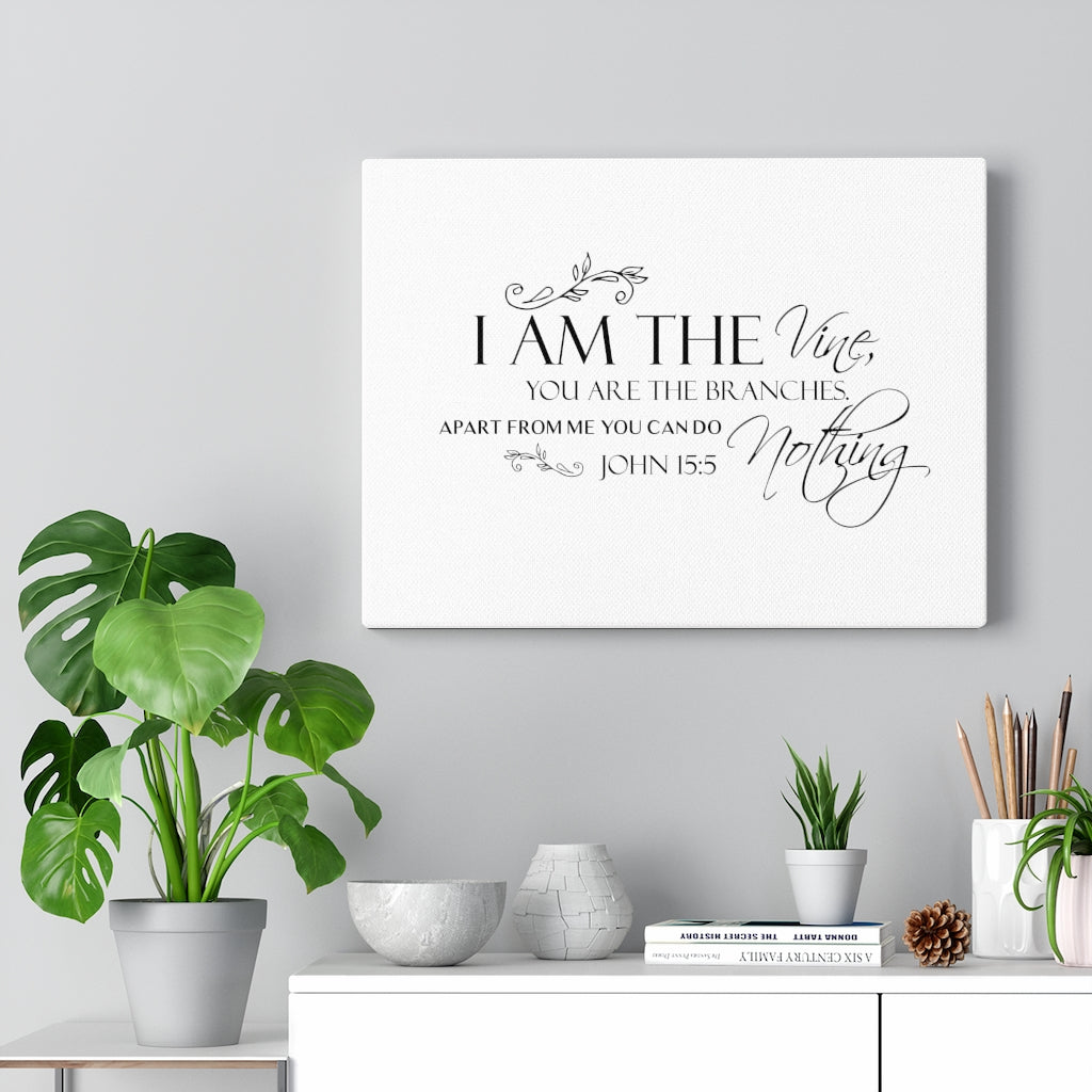 Scripture Walls You Are The Branches John 15:5 Bible Verse Canvas Christian Wall Art Ready to Hang Unframed-Express Your Love Gifts