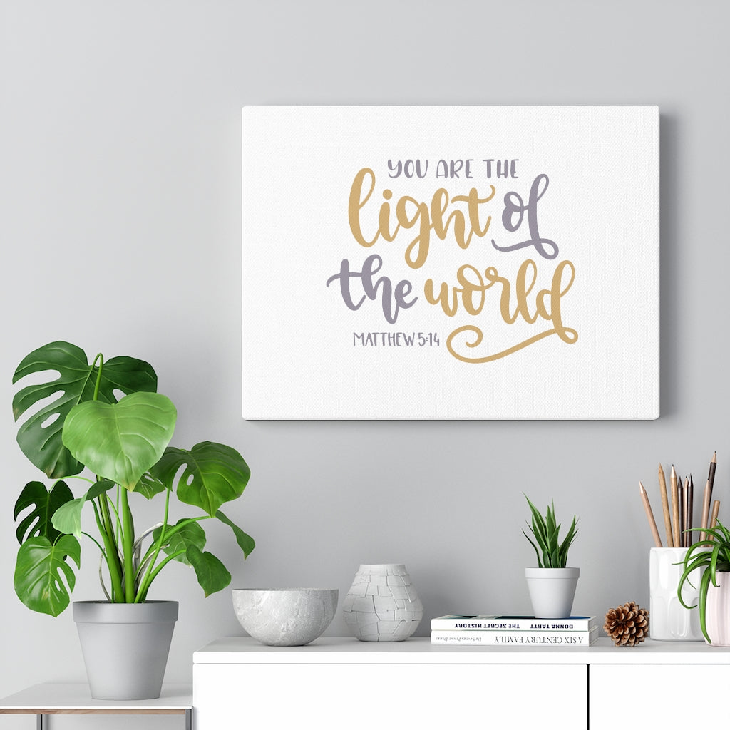 Scripture Walls You Are The Light Matthew 5:14 Bible Verse Canvas Christian Wall Art Ready to Hang Unframed-Express Your Love Gifts
