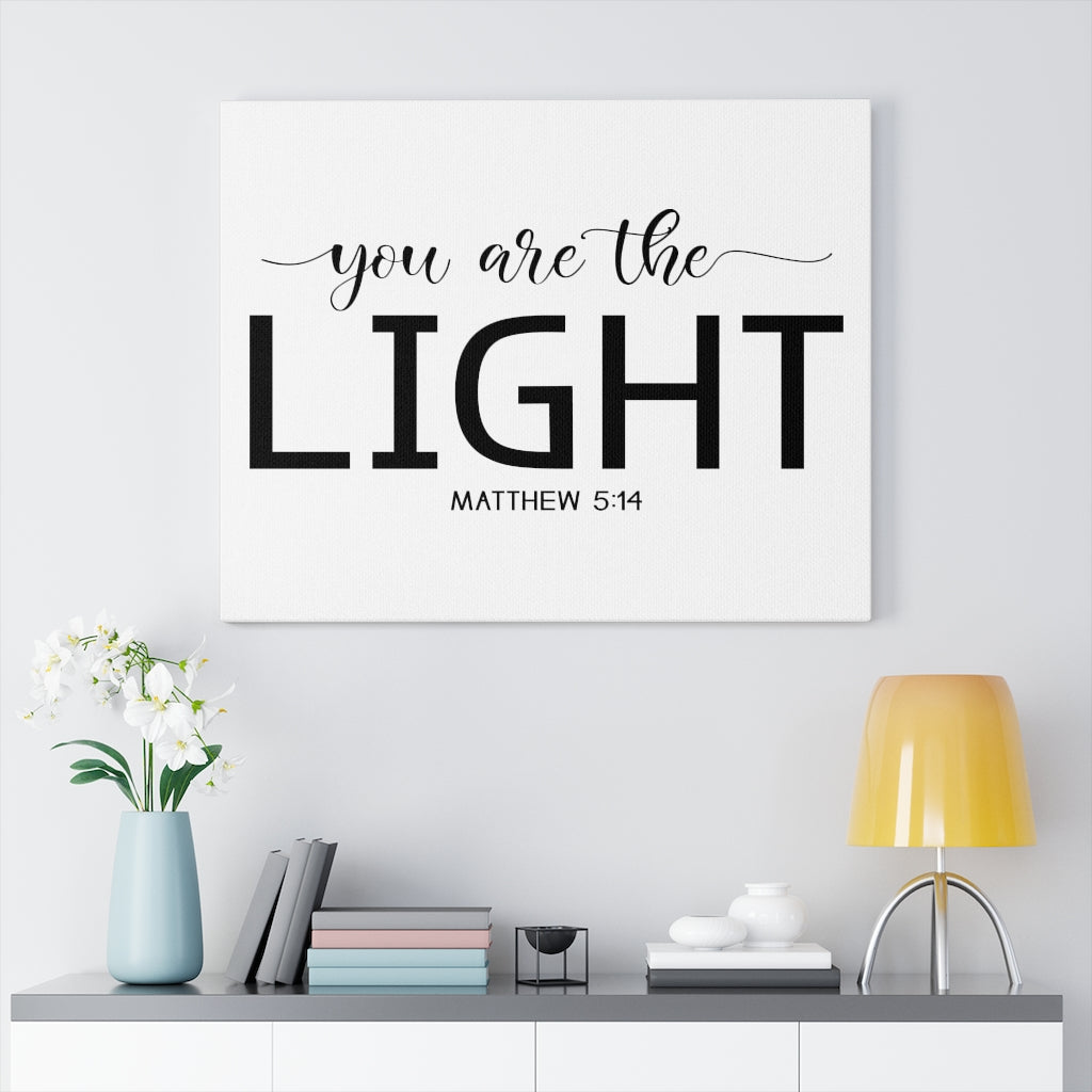 Scripture Walls You Are The Light Matthew 5:14 Bible Verse Canvas Christian Wall Art Ready to Hang Unframed-Express Your Love Gifts