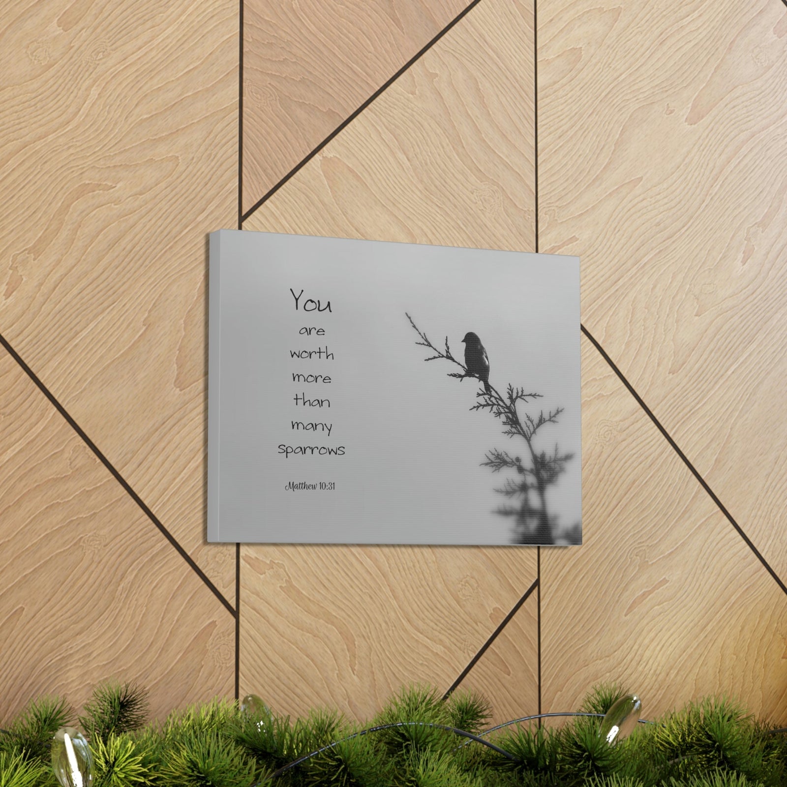 Scripture Walls You Are Worth Matthew 10:31 Bible Verse Canvas Christian Wall Art Bible Verse Print Ready To Hang Unframed-Express Your Love Gifts