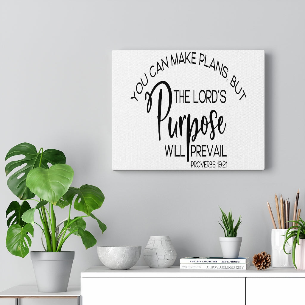 Scripture Walls You Can Make Plans Proverbs 19:21 Bible Verse Canvas Christian Wall Art Ready to Hang Unframed-Express Your Love Gifts
