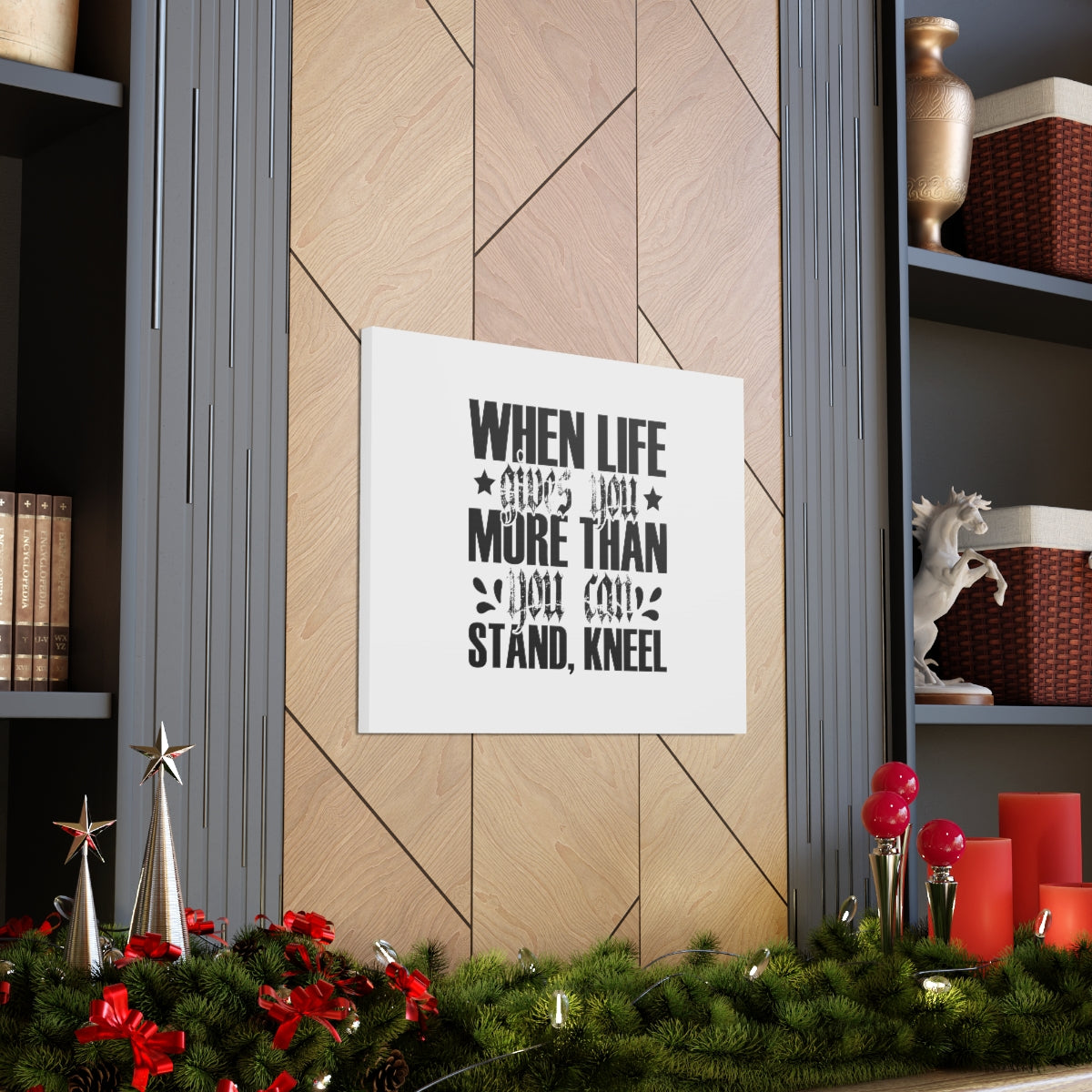 Scripture Walls You Can Stand Romans 3:24 White Christian Wall Art Bible Verse Print Ready to Hang Unframed-Express Your Love Gifts