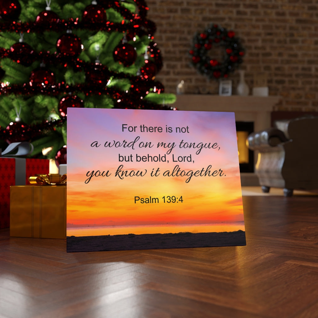 Scripture Walls You Know It All Together Psalm 139:4 Bible Verse Canvas Christian Wall Art Ready to Hang Unframed-Express Your Love Gifts