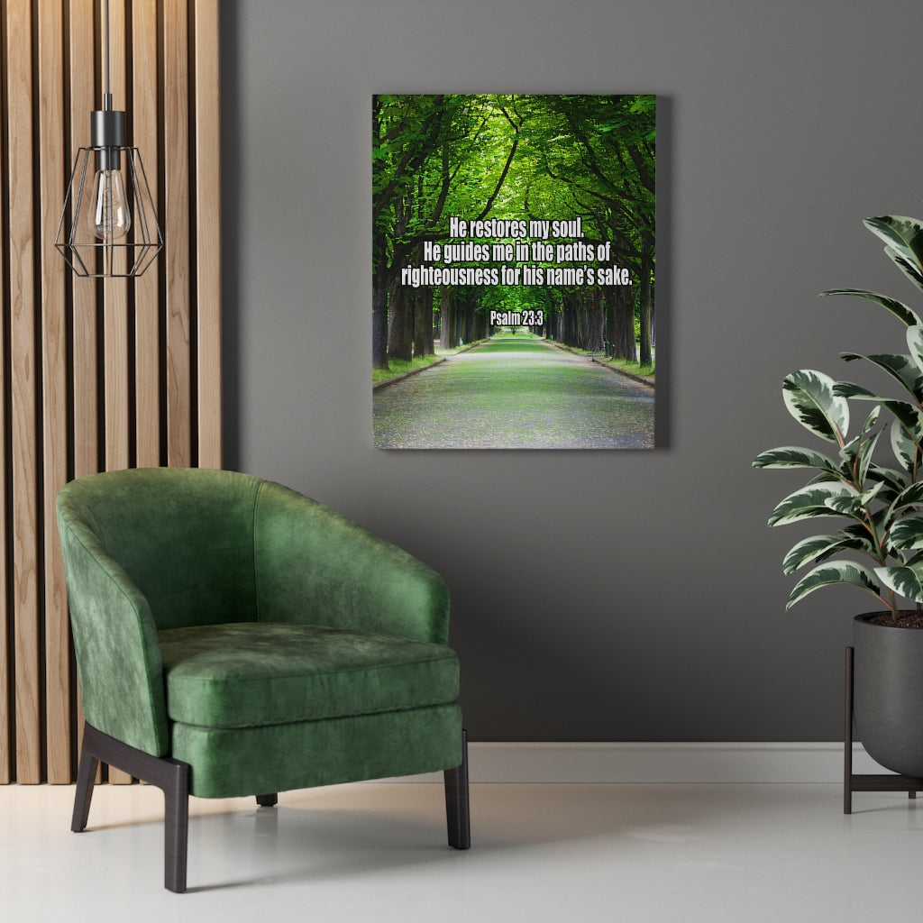 Scripture Walls You Restore My Soul Psalm 23:3 Wall Art Christian Home Decor Unframed-Express Your Love Gifts