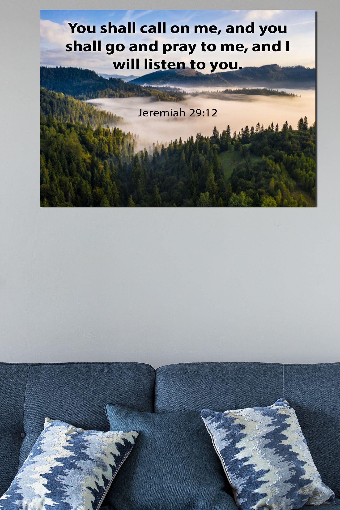 Scripture Walls You Shall Call on Me Jeremiah 29:12 Christian Home Decor Bible Art Unframed-Express Your Love Gifts
