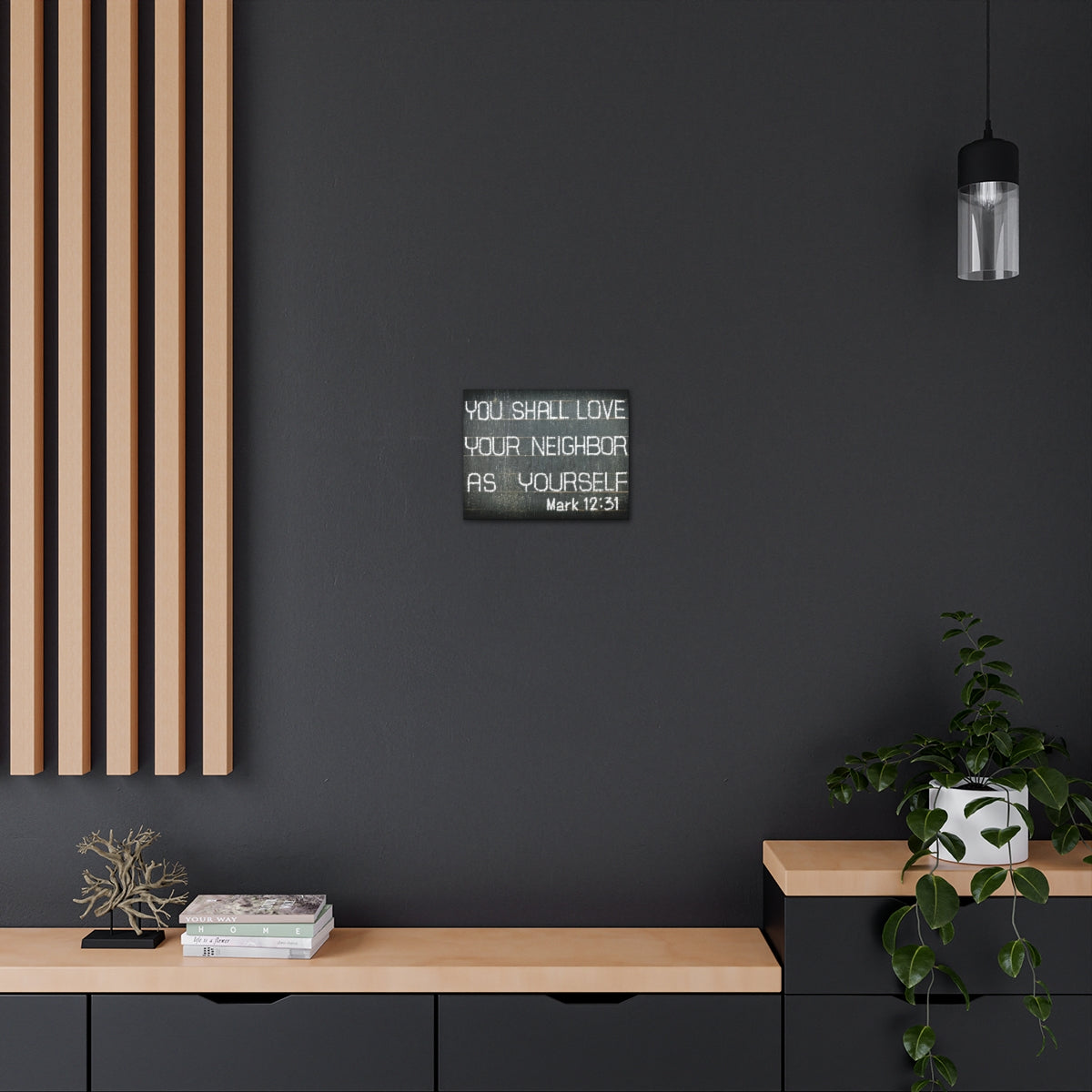 Scripture Walls You Shall Love Mark 12:31 Bible Verse Canvas Christian Wall Art Bible Verse Print Ready To Hang Unframed-Express Your Love Gifts