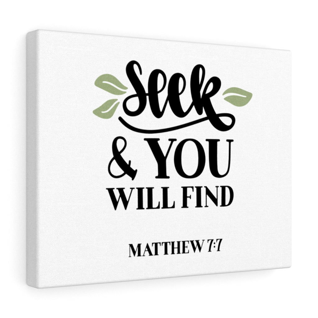 Scripture Walls You Will Find Matthew 7:7 Bible Verse Canvas Christian Wall Art Ready to Hang Unframed-Express Your Love Gifts