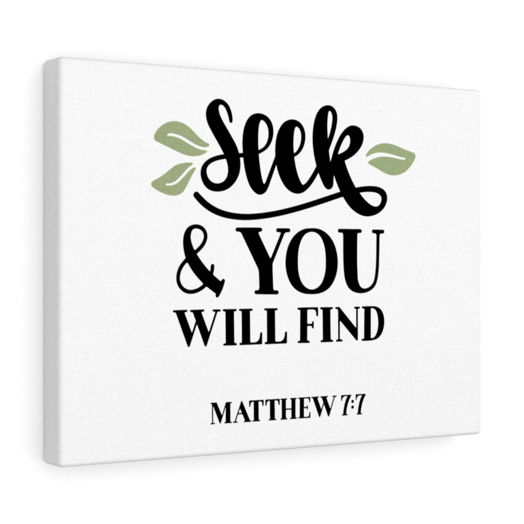 Scripture Walls You Will Find Matthew 7:7 Bible Verse Canvas Christian Wall Art Ready to Hang Unframed-Express Your Love Gifts