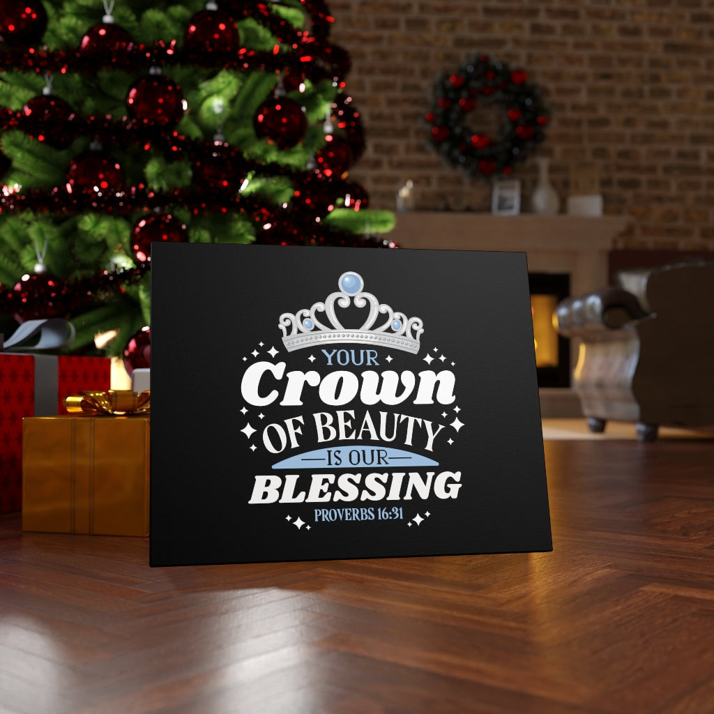 Scripture Walls Your Crown Of Beauty Proverbs 16:31 Bible Verse Canvas Christian Wall Art Ready to Hang Unframed-Express Your Love Gifts