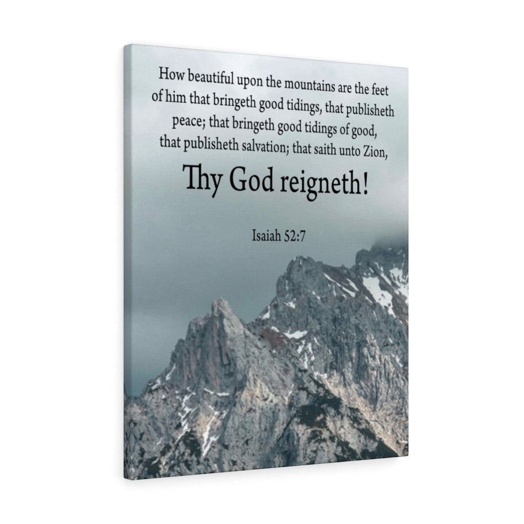 Scripture Walls Your God Reigns Isaiah 52:7 Christian Home Decor Bible Art Unframed-Express Your Love Gifts