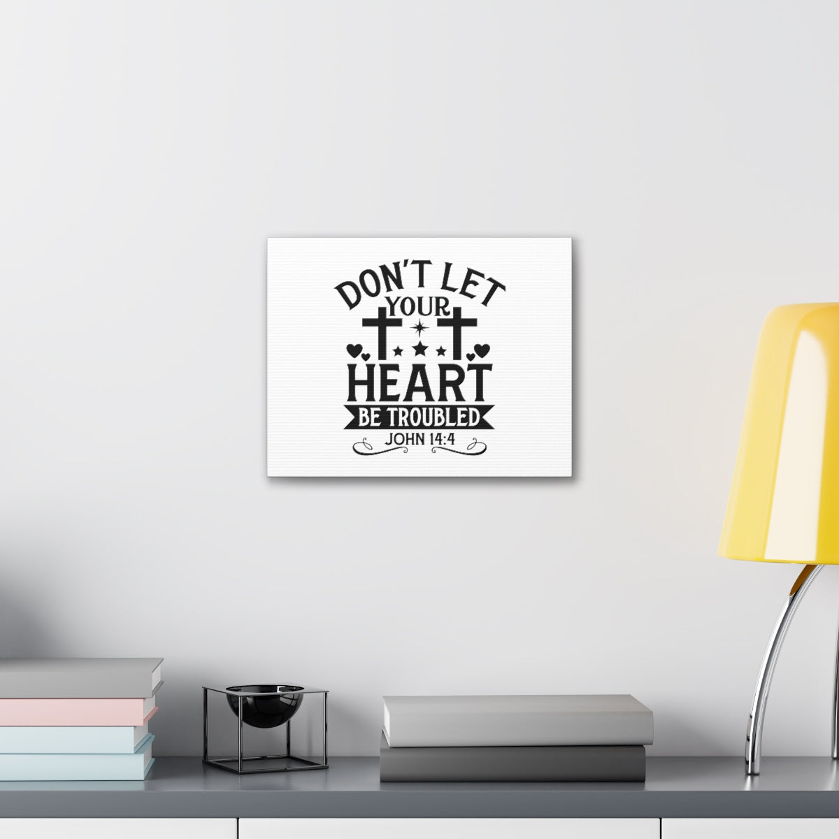 Scripture Walls Your Heart John 14:4 Stars Bible Verse Canvas Christian Wall Art Ready to Hang Unframed-Express Your Love Gifts