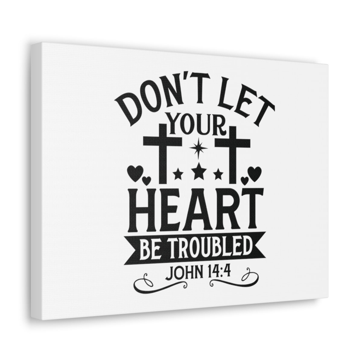 Scripture Walls Your Heart John 14:4 Stars Bible Verse Canvas Christian Wall Art Ready to Hang Unframed-Express Your Love Gifts