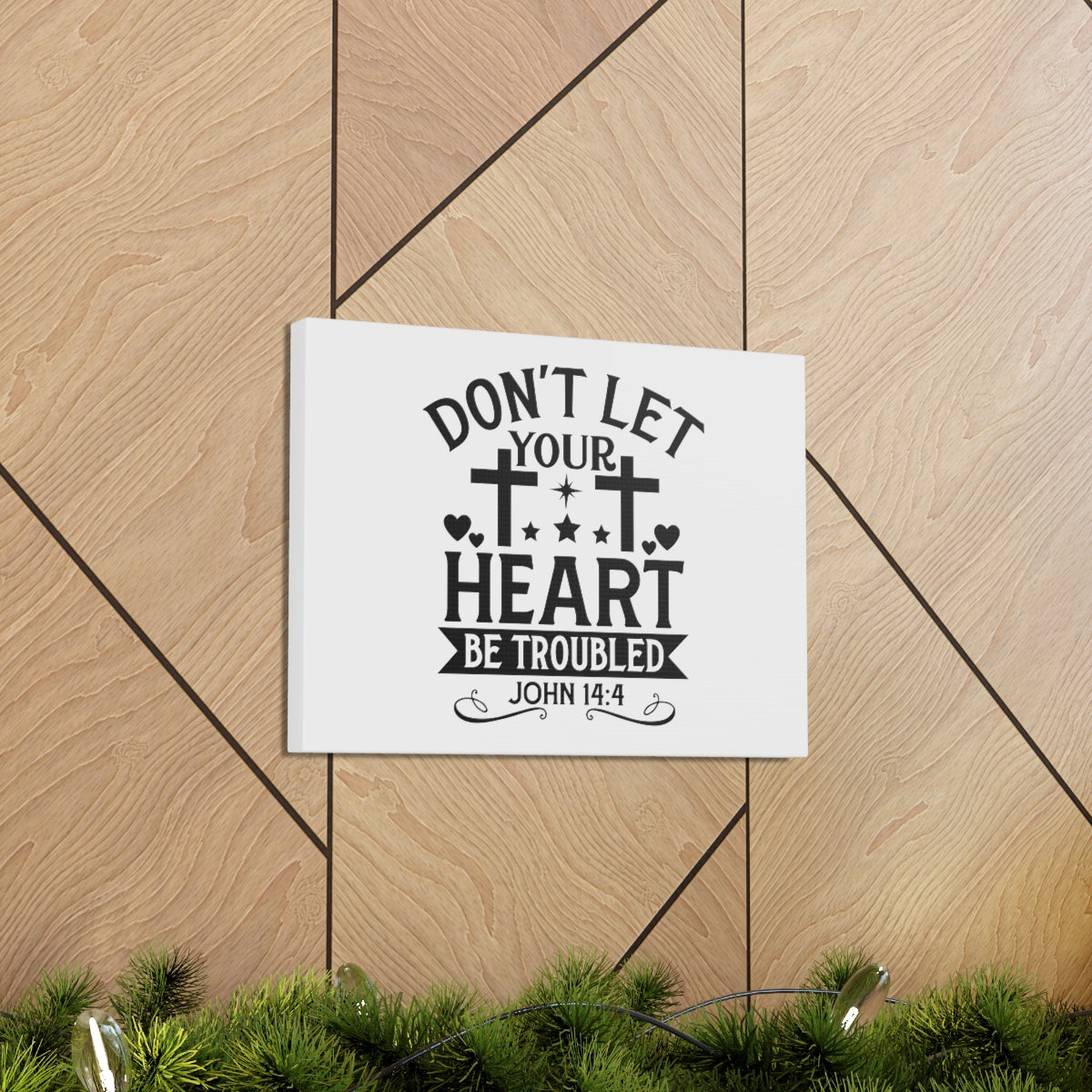 Scripture Walls Your Heart John 14:4 Stars Bible Verse Canvas Christian Wall Art Ready to Hang Unframed-Express Your Love Gifts