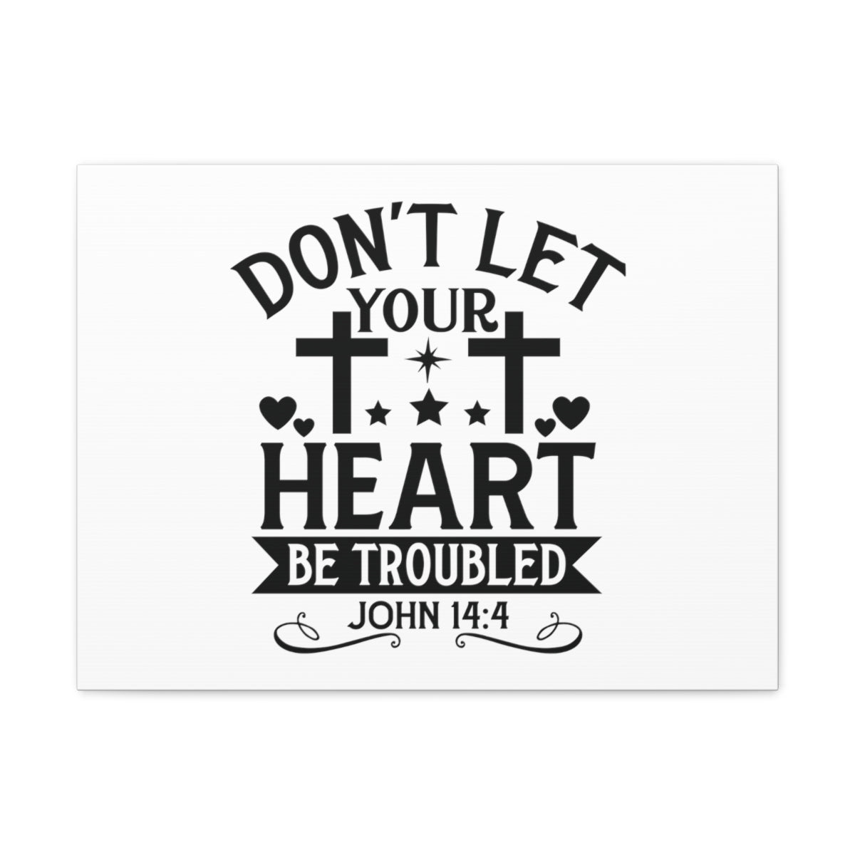 Scripture Walls Your Heart John 14:4 Stars Bible Verse Canvas Christian Wall Art Ready to Hang Unframed-Express Your Love Gifts