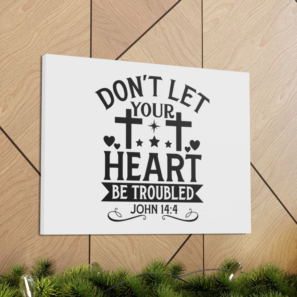 Scripture Walls Your Heart John 14:4 Stars Bible Verse Canvas Christian Wall Art Ready to Hang Unframed-Express Your Love Gifts