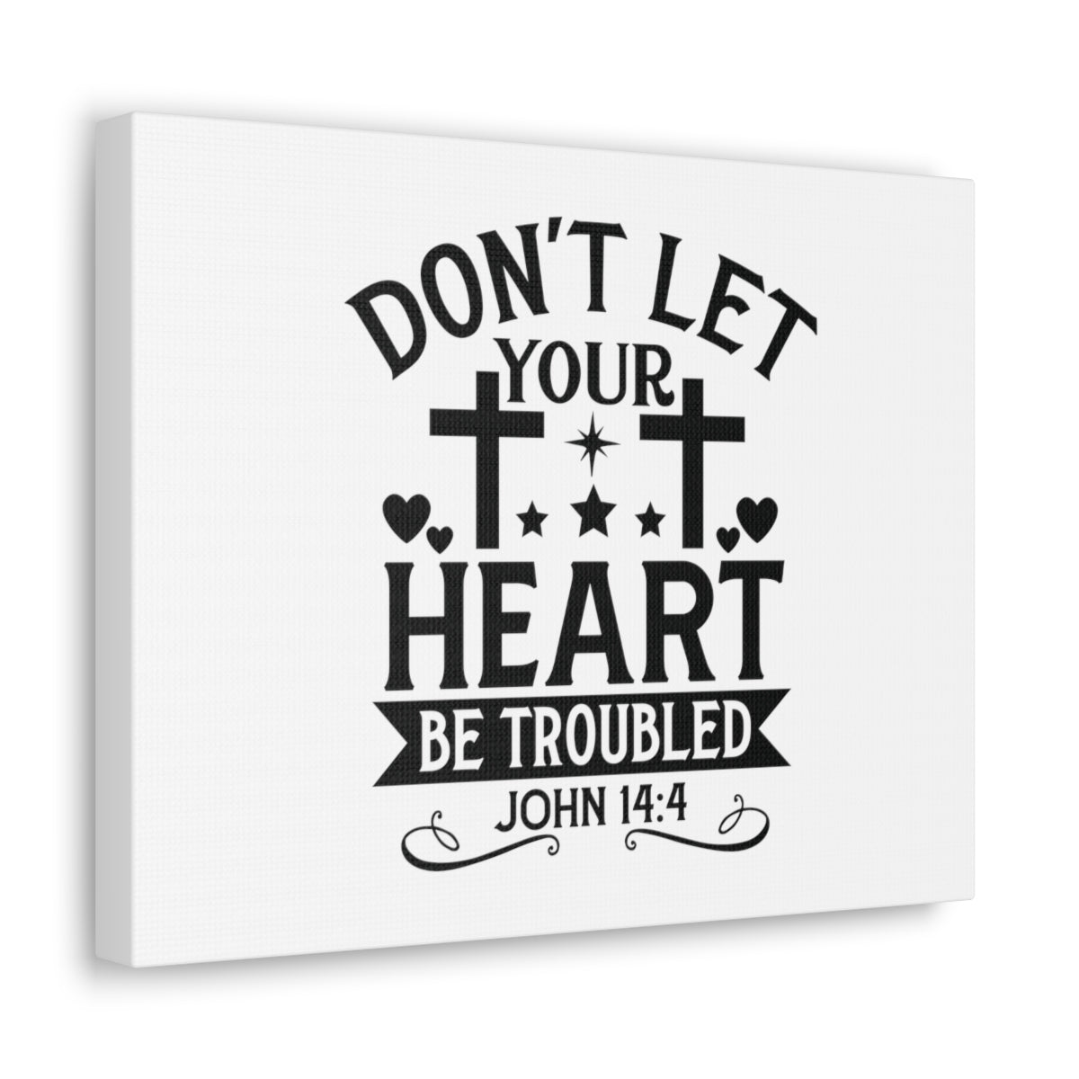 Scripture Walls Your Heart John 14:4 Stars Bible Verse Canvas Christian Wall Art Ready to Hang Unframed-Express Your Love Gifts