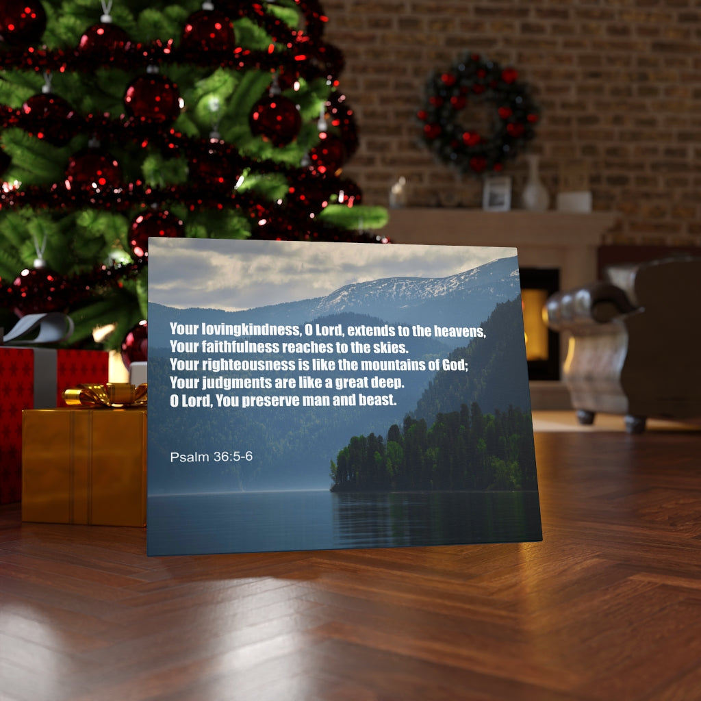 Scripture Walls Your Lovingkindness Psalm 36:5-6 Bible Verse Canvas Christian Wall Art Ready to Hang Unframed-Express Your Love Gifts