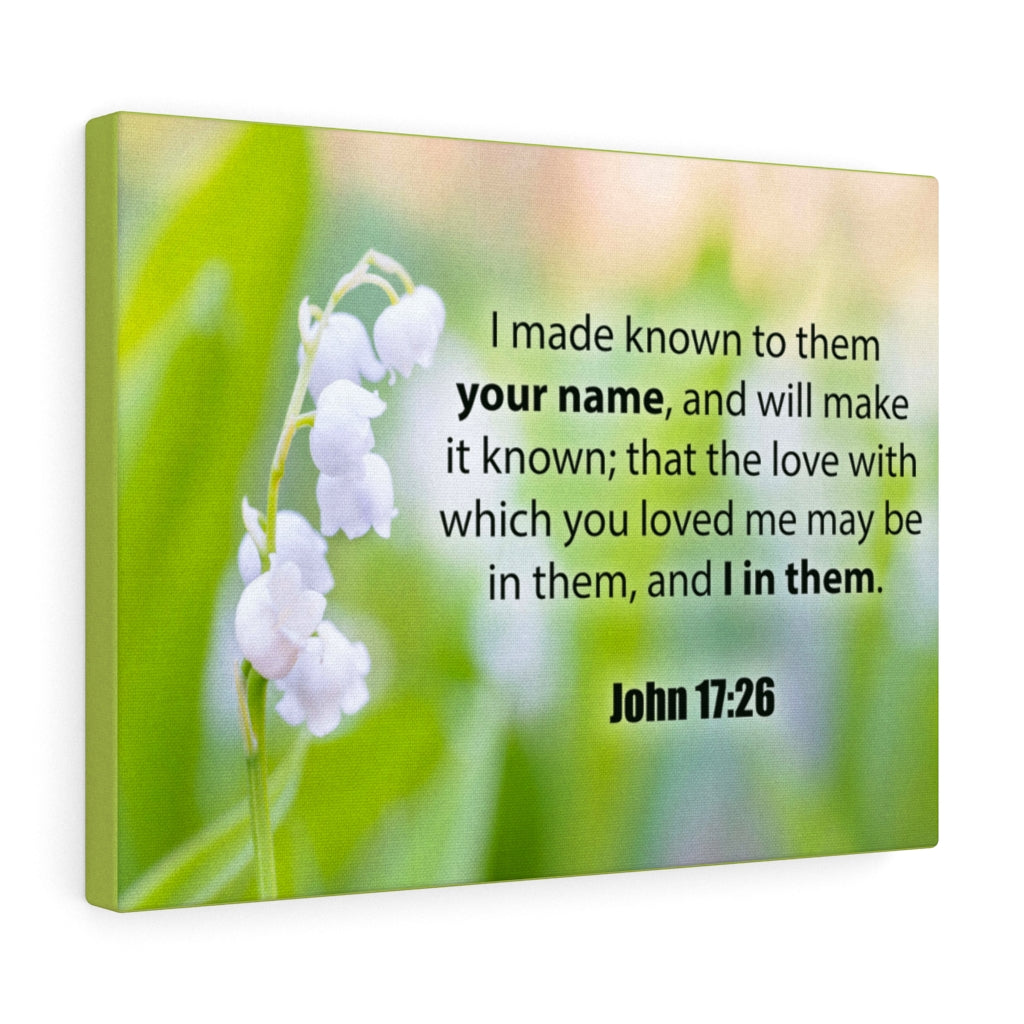 Scripture Walls Your Name John 17:26 Christian Home Decor Bible Art Unframed-Express Your Love Gifts