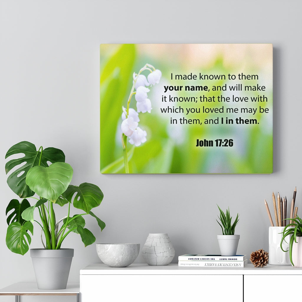 Scripture Walls Your Name John 17:26 Christian Home Decor Bible Art Unframed-Express Your Love Gifts