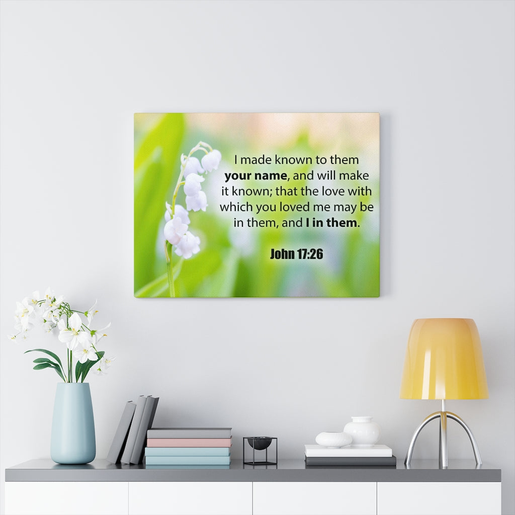 Scripture Walls Your Name John 17:26 Christian Home Decor Bible Art Unframed-Express Your Love Gifts