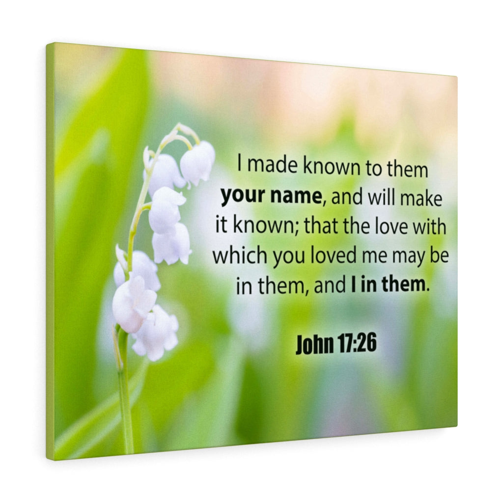 Scripture Walls Your Name John 17:26 Christian Home Decor Bible Art Unframed-Express Your Love Gifts