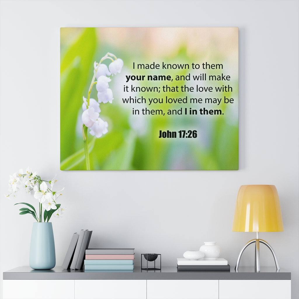 Scripture Walls Your Name John 17:26 Christian Home Decor Bible Art Unframed-Express Your Love Gifts