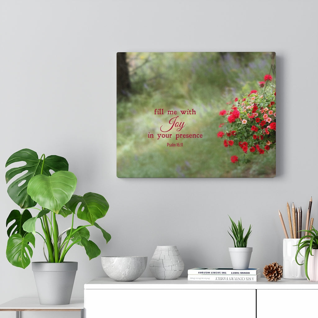 Scripture Walls Your Presence Psalm 16:11 Bible Verse Canvas Christian Wall Art Ready to Hang Unframed-Express Your Love Gifts