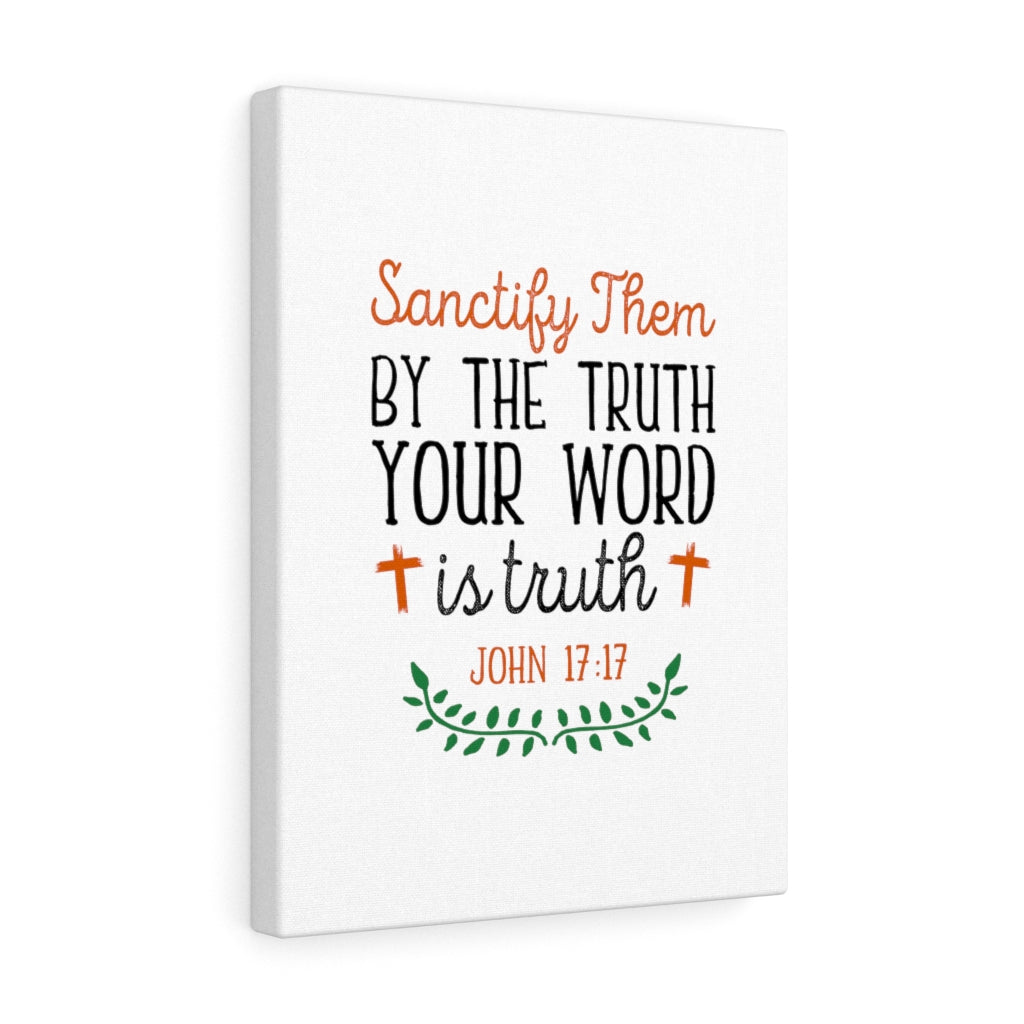 Scripture Walls Your Word Is The Truth John 17:17 Bible Verse Canvas Christian Wall Art Ready to Hang Unframed-Express Your Love Gifts